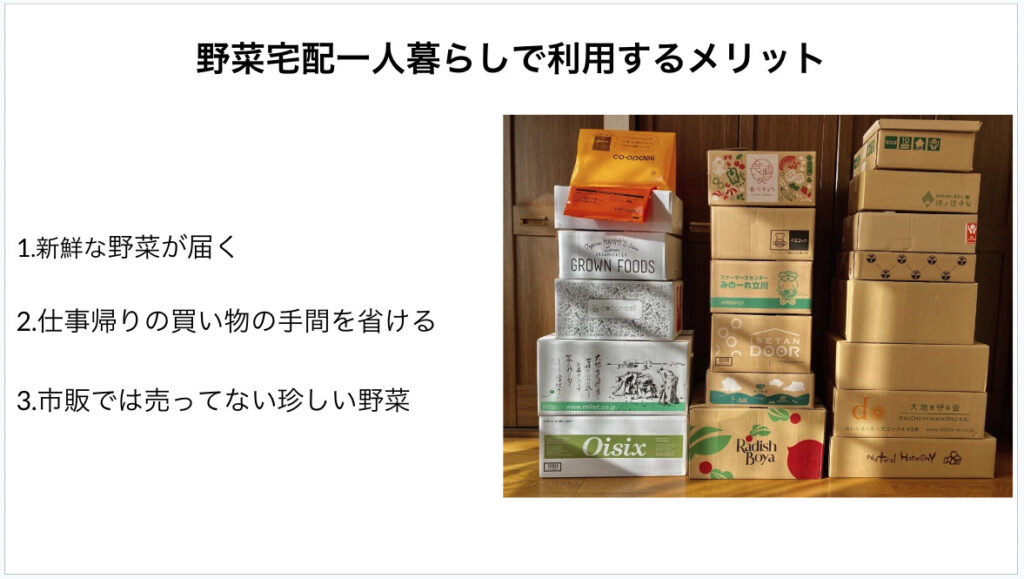 一人暮らしで野菜宅配を利用するメリット