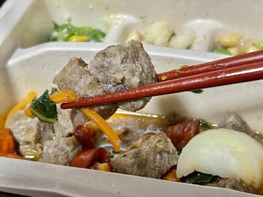 サイコロステーキの麻辣ソースを食べた口コミ