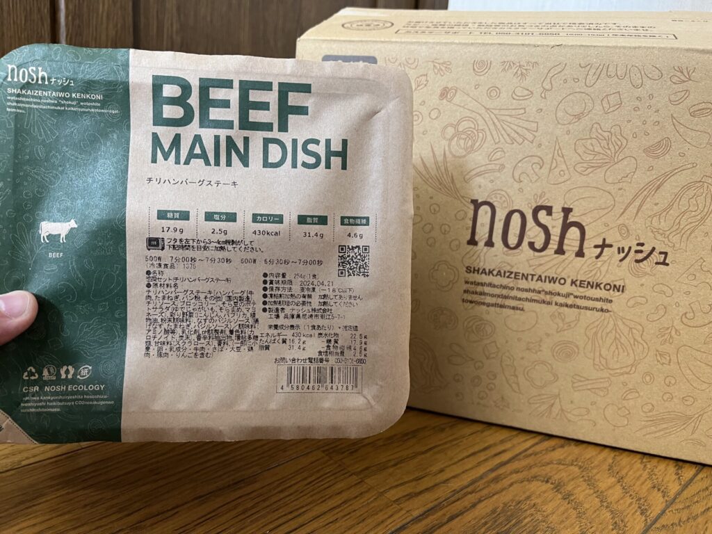 チリハンバーグステーキの栄養成分表示