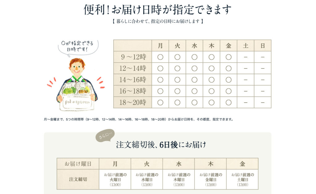 パルシステムの指定便の利用方法
